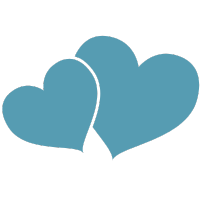 Two overlapping blue heart icons on a transparent background, symbolizing love, care, and emotional wellness. Often used in pet wellness branding, veterinary visuals, and supplement packaging to convey trust, compassion, and support for dogs and pets. Ideal for use in natural product marketing, pet health campaigns, and emotionally focused digital content.