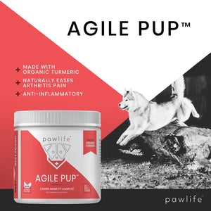List of benefits for Agile Pup soft chews