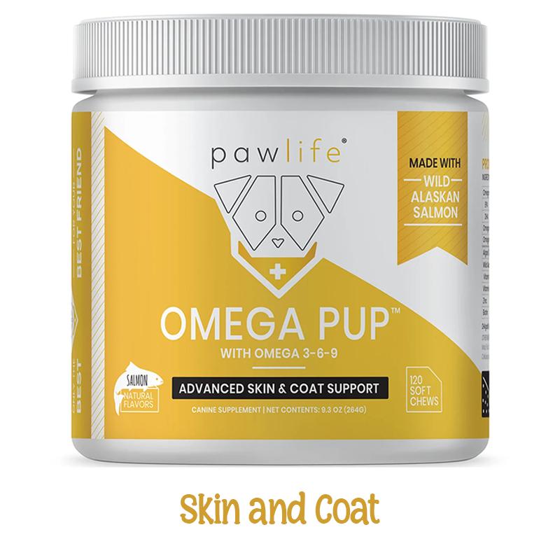 Dog Skin & Coat Supplements, Pawlife Skin & Coat Supplements, Dog Skin Supplement, Dog Coat Skin Supplement