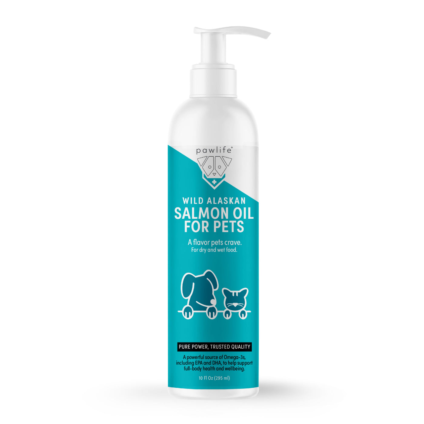 Wild Alaskan Salmon Oil - Omega 3, 6, 9 with EPA & DHA for pets’ skin, coat, joint, heart, brain, and immune health.