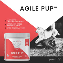 Load image into Gallery viewer, List of benefits for Agile Pup soft chews
